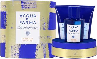 Acqua di Parma Unisex Blu Mediterraneo - Arancia Di Capri Gift Set - Eau de Toilette Natural Spray 75 ml, Shower Gel 40 ml, Body Lotion 50 ml - Orange - One Size