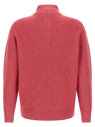 J.W.Anderson Half-Zip Wool-Cotton Sweater - Rose