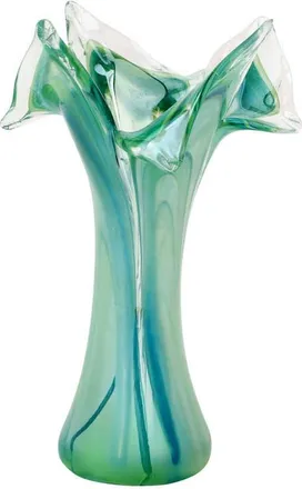 Vietri Onda Green Glass Twisted Flower Vase at Nordstrom