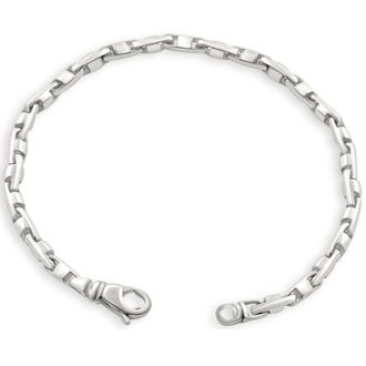 Pompeii3 Mens 14k Gold (16gram) or Platinum (30gram) 4mm Link Bracelet 8.5