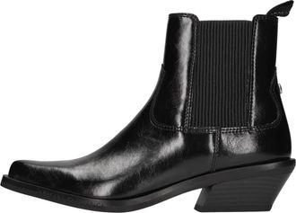 A|X Armani Exchange Texaanse enkellaarsjes - Dames - Cowboylaarzen - Zwart - 36 EU - Leer - Schoenen