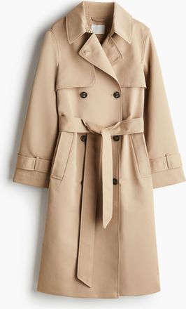 H&M Zweireihiger Trenchcoat aus Twill - Beige