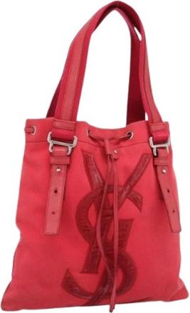 Saint Laurent Pre-owned Vintage Tote Bag - Dames - Vintage Tas - Rood - ONE Size - Leer - Vintage