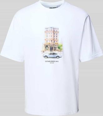 Review T-Shirt mit Label-Print in Weiss, Gr&ouml;&szlig;e XS