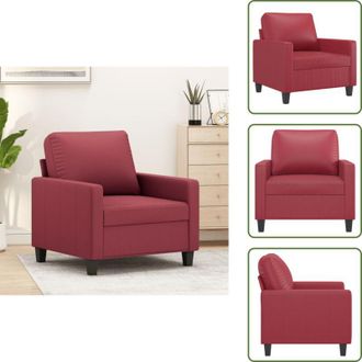 vidaXL The Living Store Poltrona Rosso Vino 60 cm in Similpelle - Poltrona rossa