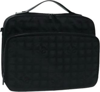 Chanel Pre-owned Handbags, female, Black, Size: ONE SIZE Pre-owned Vintage Nylon Handbag