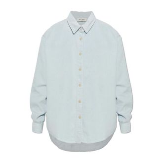 American Vintage Dames, Blouses & Shirts, Blauw, Maat: Xs/S Katoen