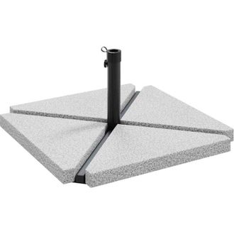 vidaXL Set De 5 Bases Para Sombrilla De Jard&iacute;n En Granito Y Acero Vidaxl
