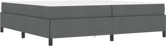 vidaXL Vidaxl - Cama Tipo Box Spring Gris Oscuro, Negro 200 X 200 Cm