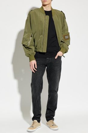 Dolce & Gabbana T-shirt With Logo Applique, Mens, Black