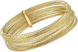 Ross-Simons Italian 14kt Yellow Gold-Plated Multi-Strand Bangle Bracelet
