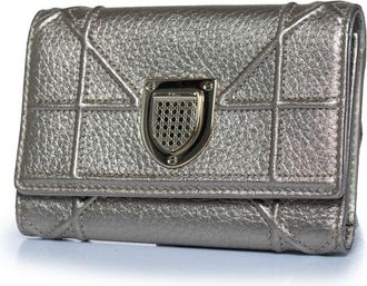 Dior Pre-owned Womens Gold leather Diorama trifold wallet - One Size