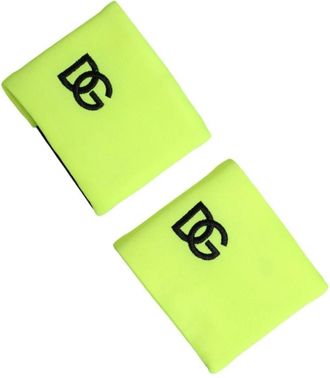 Dolce & Gabbana Logo Polyester Zweetband - Heren - Sportaccessoires - Geel - ONE Size - Polyester - Fitness