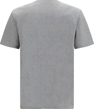 Balmain Mens Embroidered Logo T-Shirt Gris Chin&eacute;-Gris Chin&eacute; Cotton T-Shirts Chin&eacute;/gris And Polos