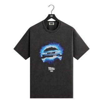 Kith x Back to the Future DeLorean Front Back Vintage T-Shirt Black KHM030056-001