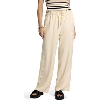Thread & Supply Arcadia Drawstring Wide Pants in White Swan at Nordstrom, Size Medium