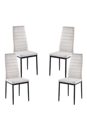 Regalos Miguel Regalos Miguel - Packs Sillas Comedor - Pack 4 Sillas Lauter Terciopelo - Beige