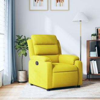 vidaXL Sill&oacute;n Reclinable Terciopelo Amarillo Vidaxl