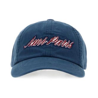 Ami De Coeur Geborduurde Baseballpet - Heren - Petten - Blauw - ONE Size - Katoen - Accessoires