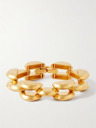 Saint Laurent Bracciale In Metallo Dorato - Oro