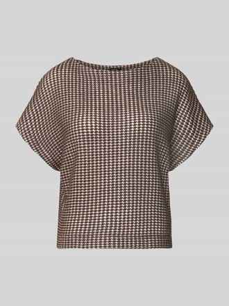 OPUS Regular Fit T-Shirt aus Baumwoll-Mix Modell Gutina in Dunkelbraun, Gr&ouml;&szlig;e 36