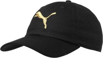 Puma Logo Baseball Cap Black Gold 022416-42