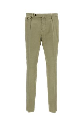 BRIGLIA 1949 Green Distressed Slim Trousers