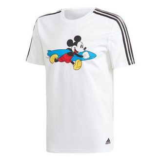 adidas Originals x Disney 3-stripe Tshirt Mickey Mouse White GQ0902