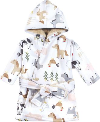 Hudson Baby Mink with Faux Fur Lining Pool and Beach Robe Cover-ups in Cute Farm at Nordstrom, Size X-Small