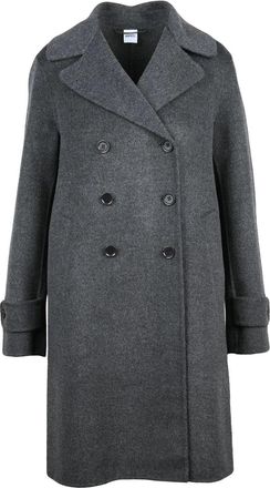 Aspesi Double-Breasted Grey Wool Aspesi Coat