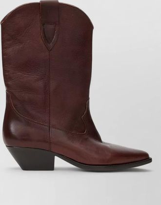 Isabel Marant leather western ankle boots
