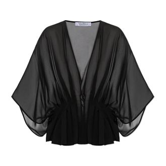Max Mara Blouses, female, Black, Size: M Ombrosa Silk Top