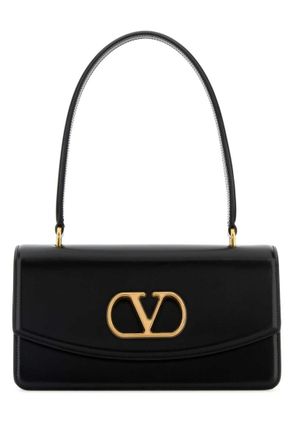 Valentino Garavani Black Vain Shoulder Bag