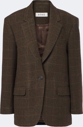 R&oacute;he R&oacute;he Checked oversized wool blazer