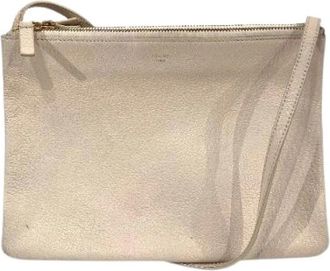 Celine Pre-owned Cross Body Bags, female, White, Size: ONE SIZE Pre-owned Trio PVC Shoulder Bag