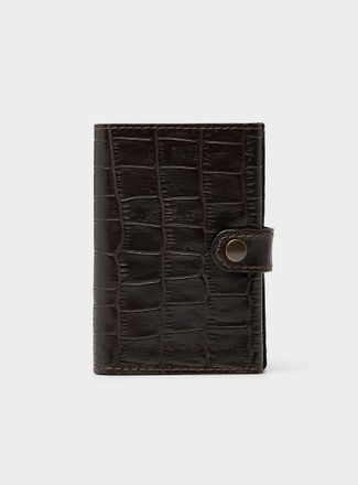 Kj&oslash;re Project Mens Secrid croc-leather miniwallet