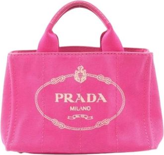 Prada Pre-owned Tote Bags, female, Pink, Size: ONE SIZE Pre-owned Vintage Tote Bag