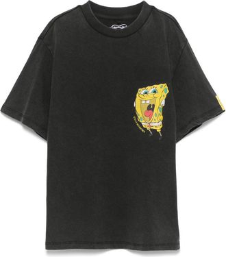 Stella McCartney x SpongeBob logo-print T-shirt - kids - Organic Cotton - 2 - Black