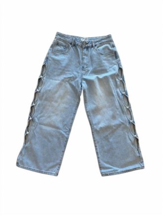 Twelve Womens Pearl Cut-Out Jeans In Denim