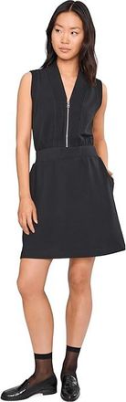 Varley Polyanna 1/2 Zip Dress Womens Dress Black : XXS, Elastane/Polyester/Viscose
