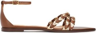 Kazar Platte Sandalen met Puntneus - Dames - Sandalen - Bruin - 41 EU - Leer - Schoenen