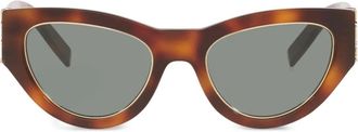 Saint Laurent Eyewear cat-eye sunglasses - women - Acetate - One Size - Brown
