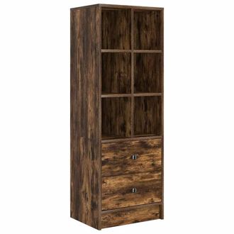 Berkfield Home Smoked Oak Shelving Unit Smoked Oak Engineered Wood Medium in Brown
