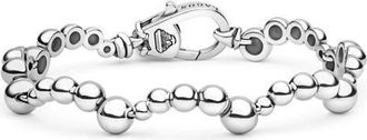 Lagos Caviar Bubbly Bead Wavy Bracelet in Sterling Silver at Nordstrom, Size 7
