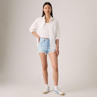 Levi's 501 Original Shorts - Womens - 23 - Light Wash / Luxor Heat