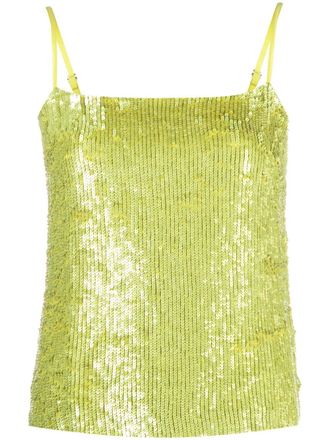 P.A.R.O.S.H. sequined cami top - Green