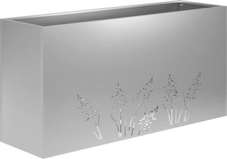 vidaXL Macetero De Jard&iacute;n Plateado 100 X 30 X 49 Cm Acero Galvanizado Vidaxl