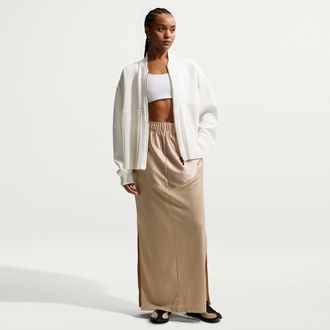 Nike Womens Nike Sportswear Mid-Rise Skirt in Brown | IR1696-286