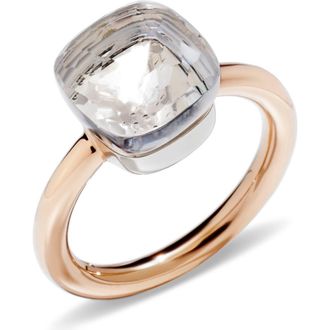 POMELLATO Nudo Classic Ring in Rose Gold/White Topaz at Nordstrom, Size 6.75