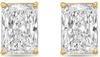 Diana M. Jewels 14Kt Yellow Gold 2.00 cts Lab Grown Radiant Cut Diamond Studs